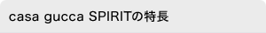 casa gucca SPIRITの特長